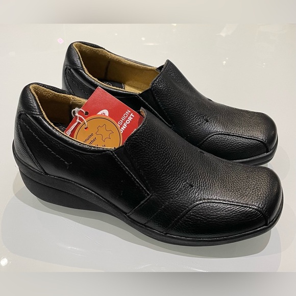 *NEW* Leather Dr. Scholl's Bonnie Casual Black Slip-On Woman’s Loafers - Picture 7 of 12